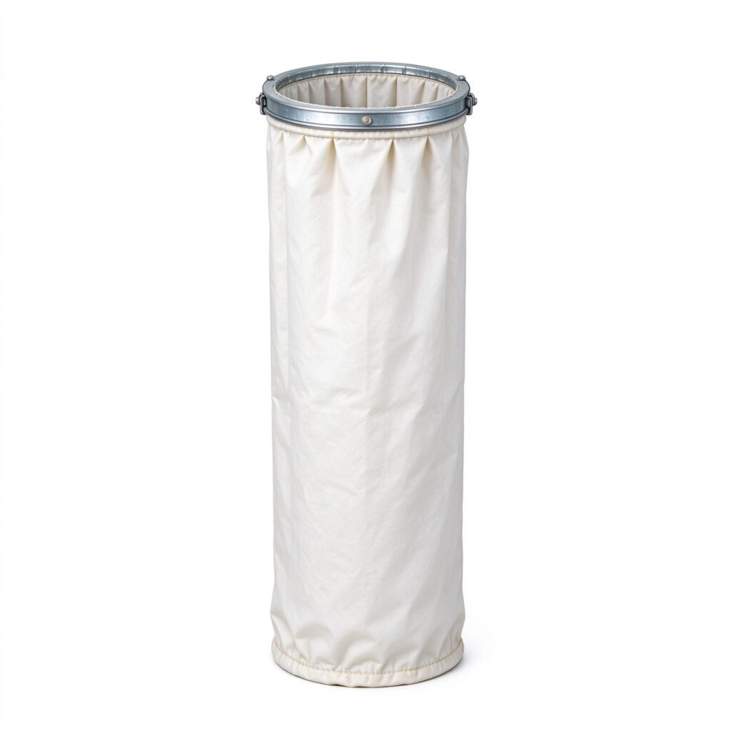 WIRES industrial dust collection filter bag with galvanized steel snap band top opening