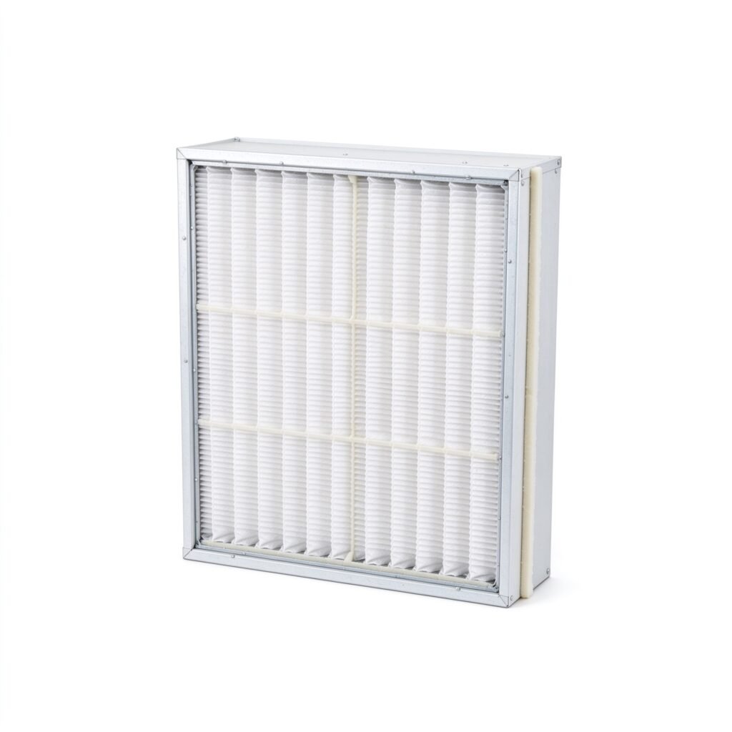 WIRES box type HEPA medium efficiency air filter with deep pleated glassfiber media