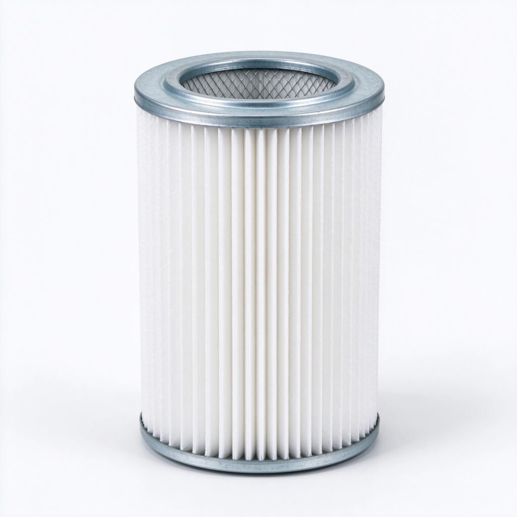 WIRES Ingersoll Rand replacement air compressor intake filter cartridge on white background