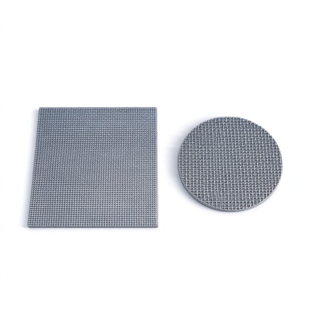 Multi-layer sintered stainless steel wire mesh filter plates and discs for industrial filtration