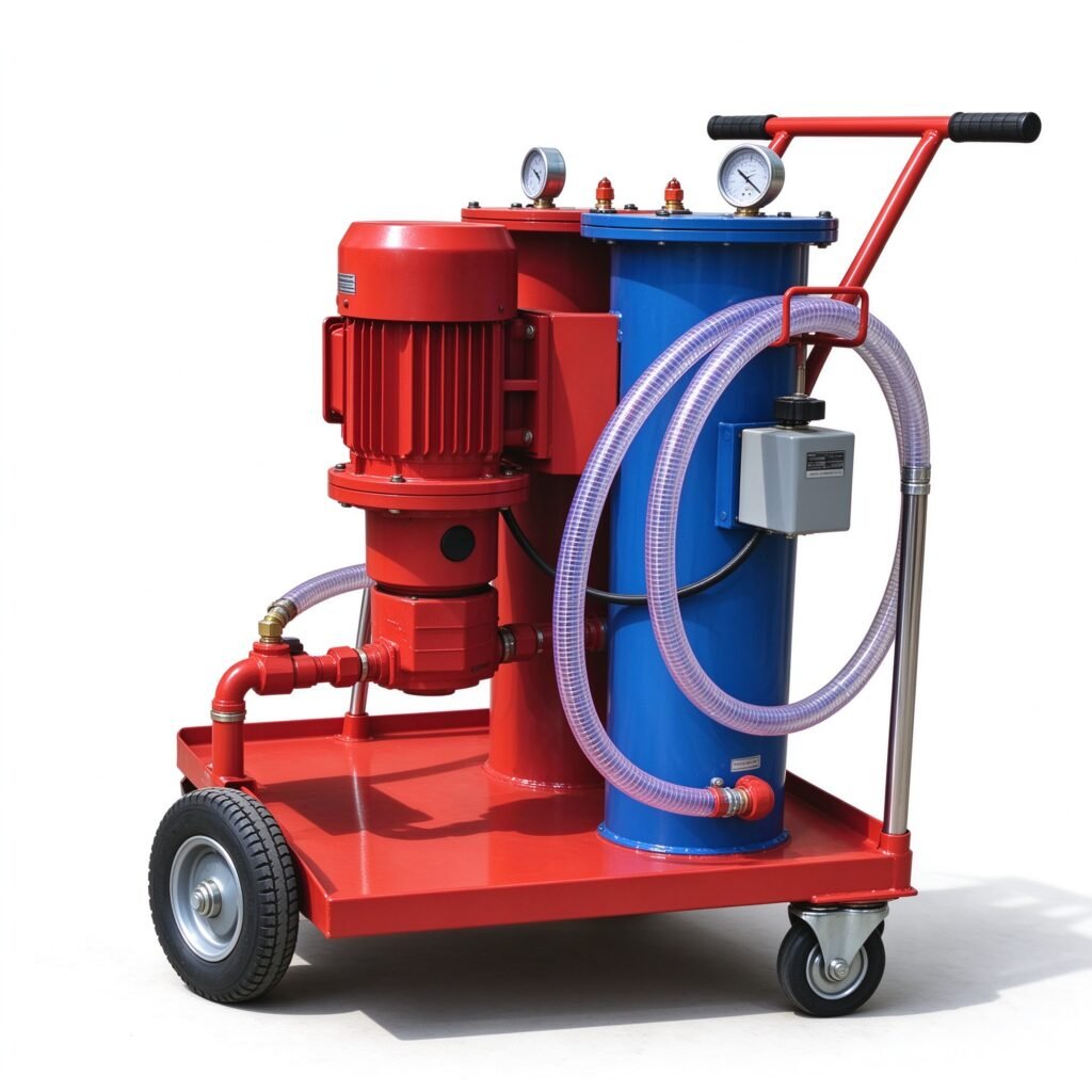 WIRES Portable Oil Purifier Cart for Hydraulic Oil Filtration